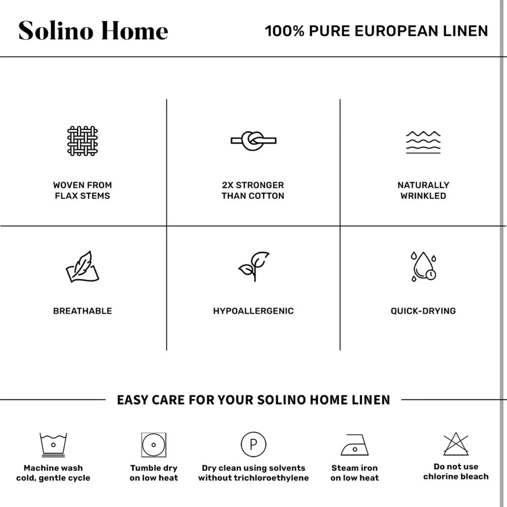 Solino Home Linen Natural Table Runner 144 Inches Long - 100% Pure Linen